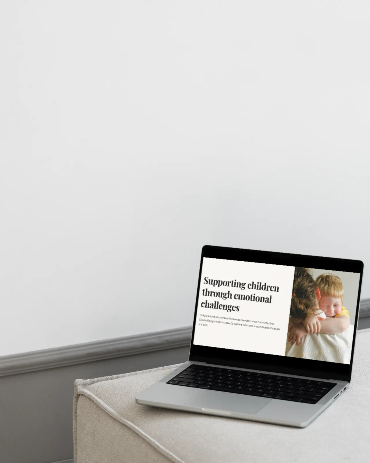 Gayle Dumbrell Counselling website on a laptop