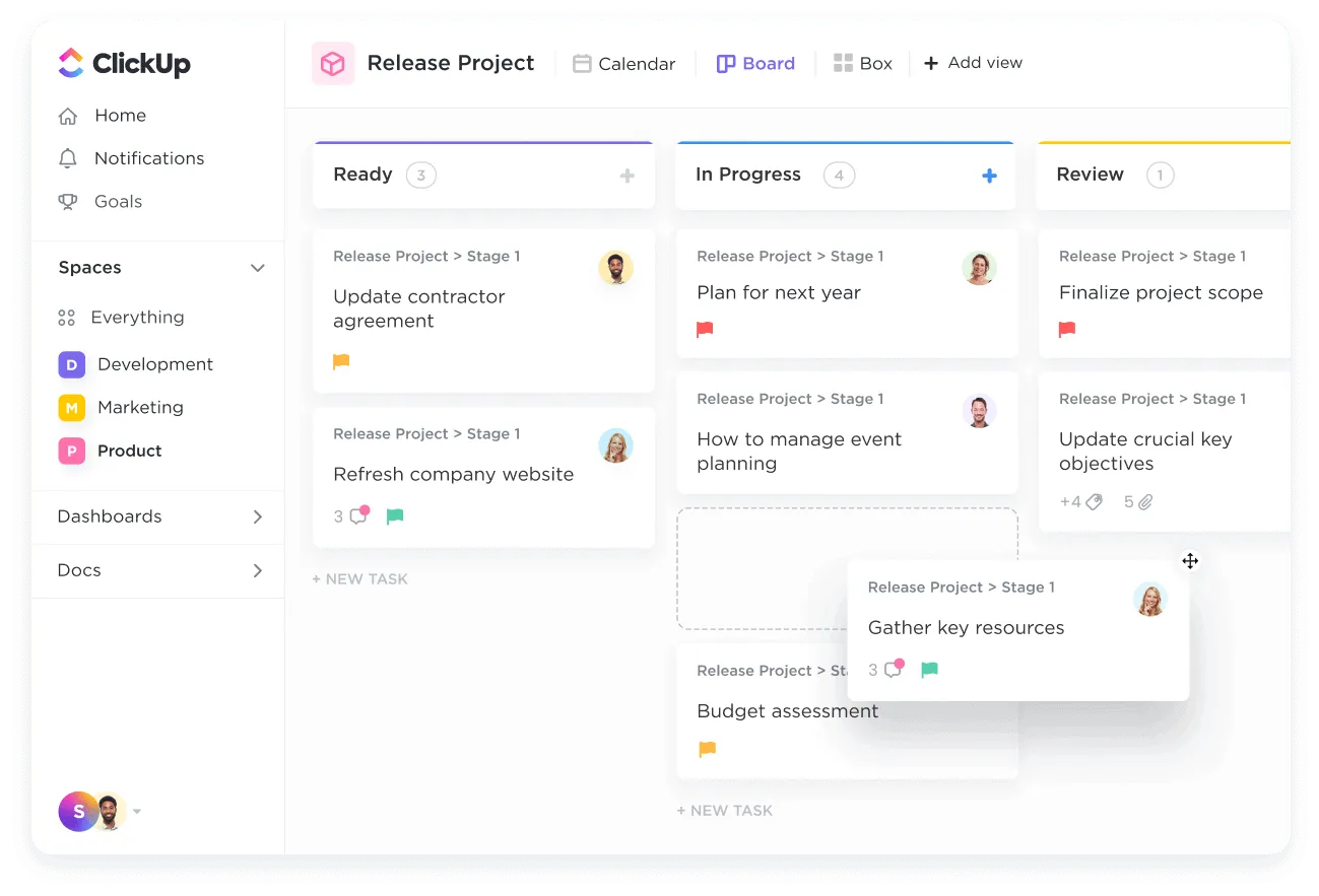 ClickUp interface screenshot 1