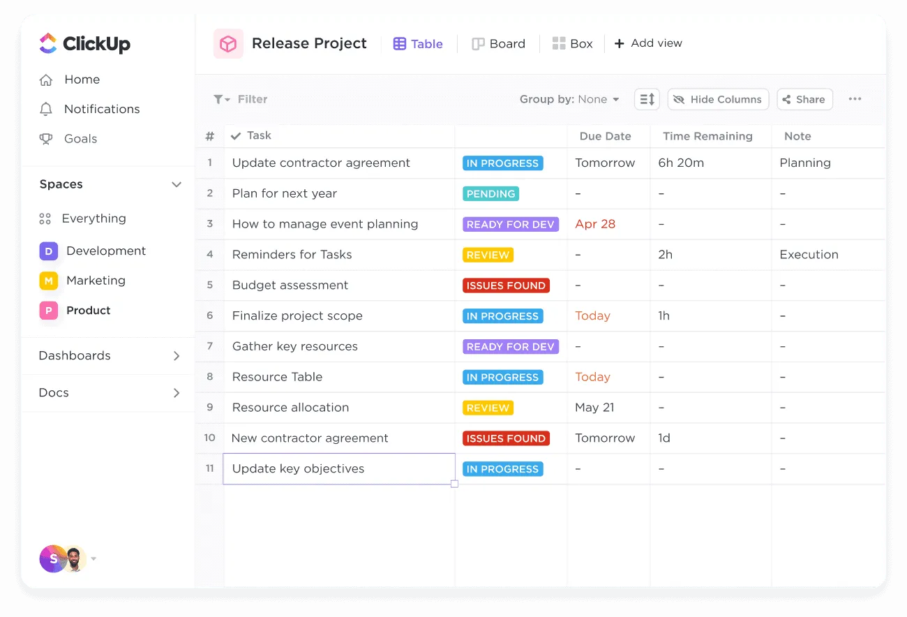 ClickUp interface screenshot 2