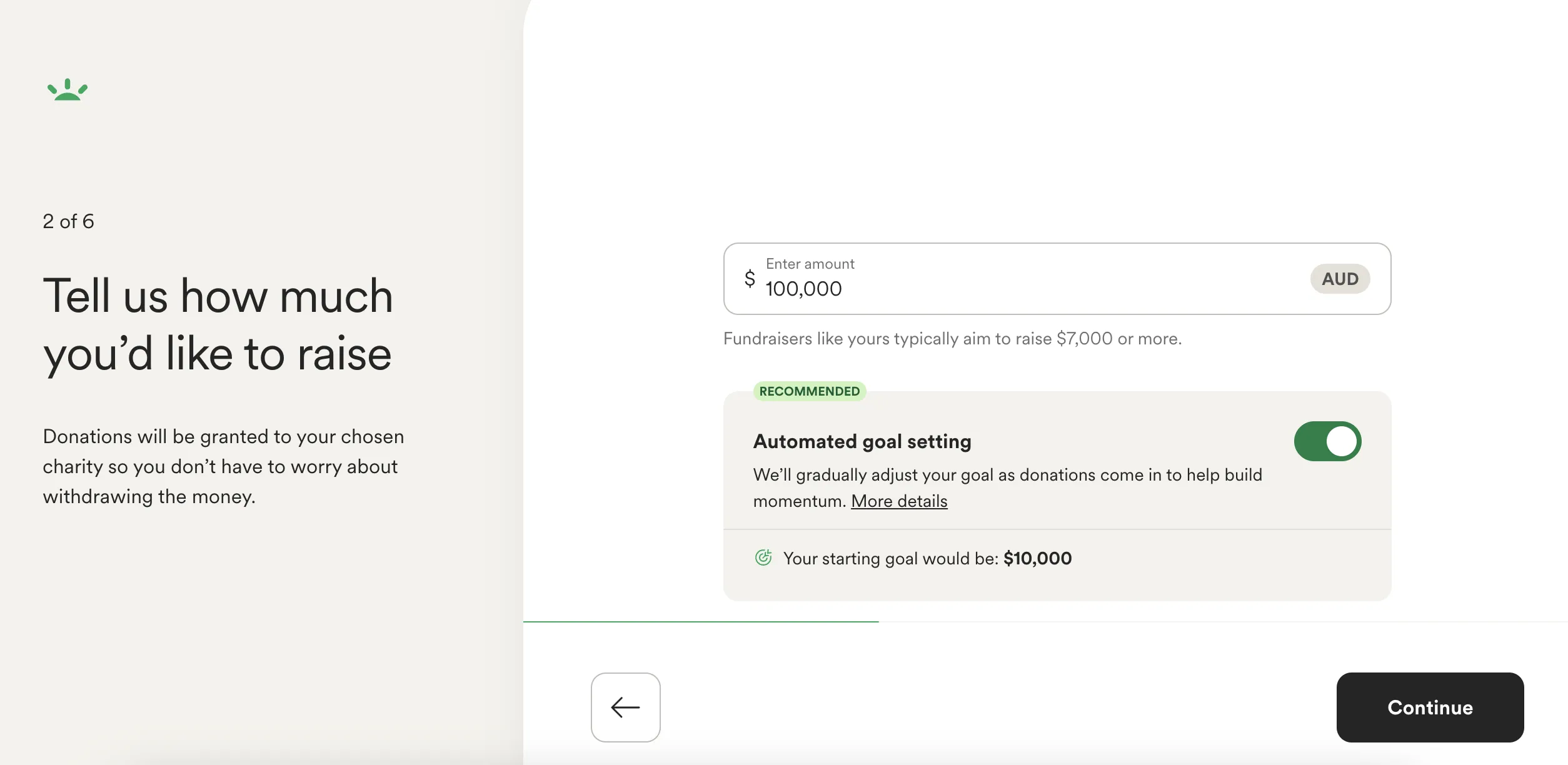 GoFundMe interface screenshot 1