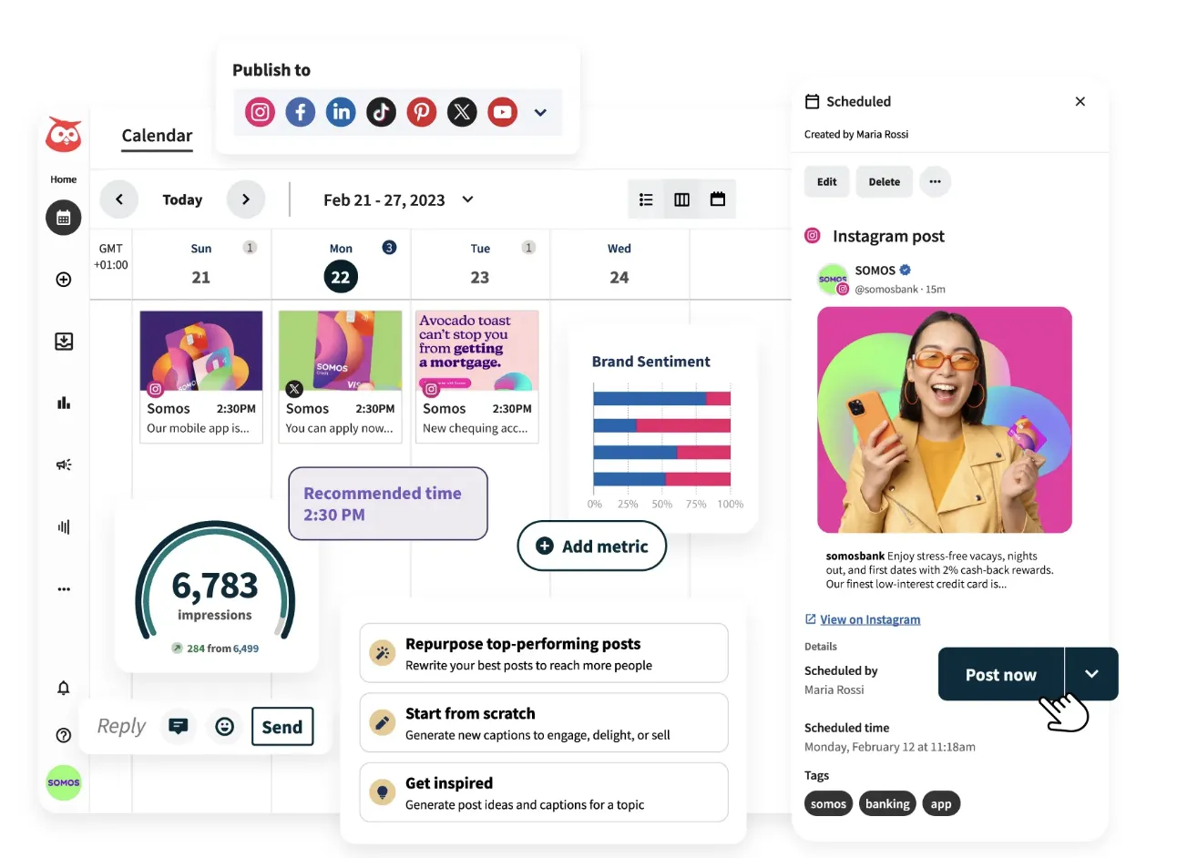 Hootsuite interface screenshot 1
