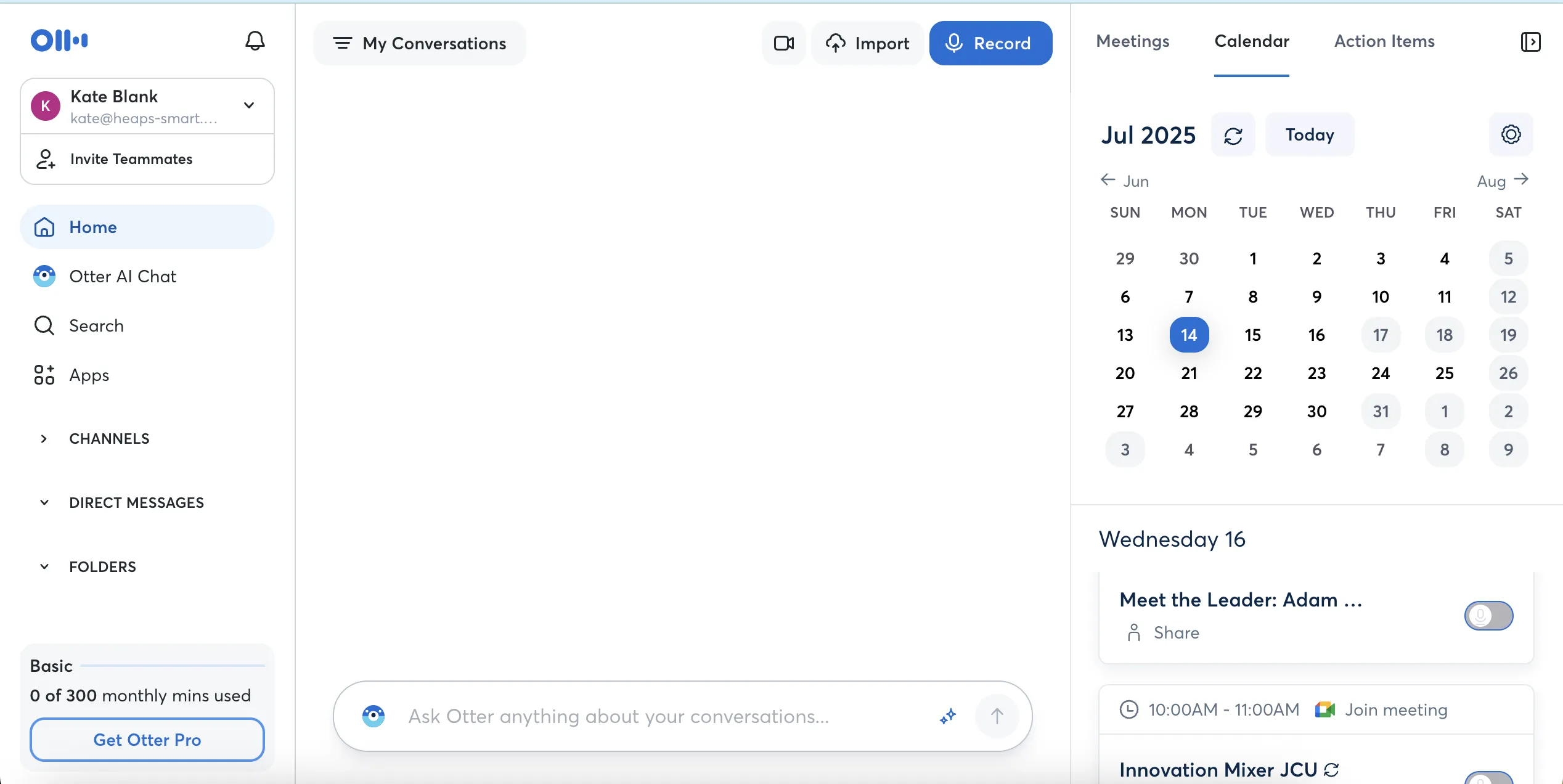 Otter.ai interface screenshot 2