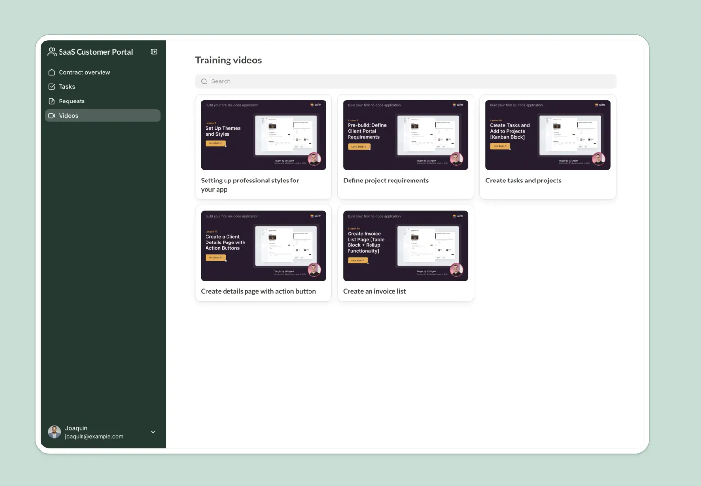 Softr interface screenshot 6