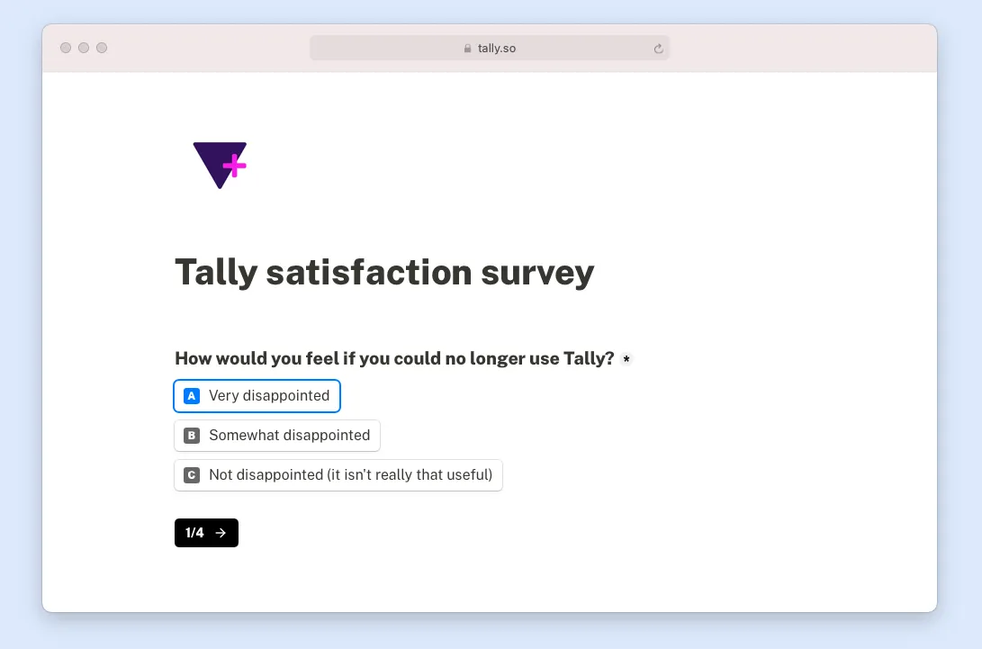 Tally Forms interface screenshot 3