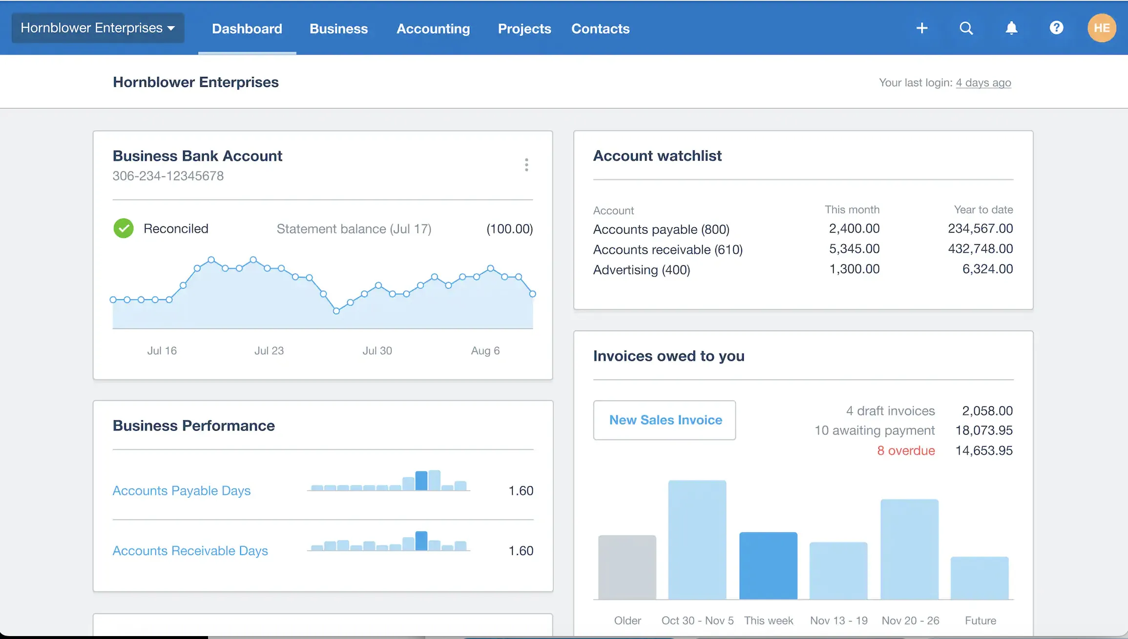 Xero interface screenshot 3