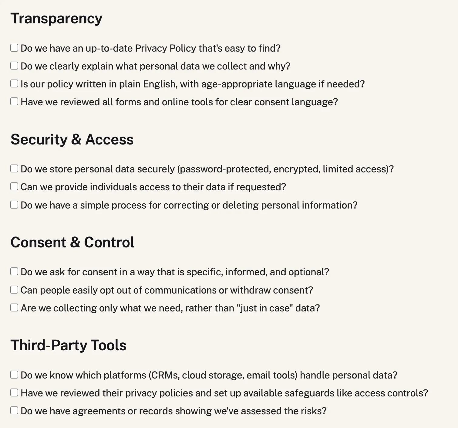 Cover for Privacy Check for Non-Profits: Is Your Organisation Up to Date?